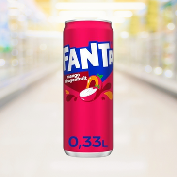 Fanta Mango & Dragonfruit – tropische frisdrank met mango en pitaya smaak – Nightshop Roermond.