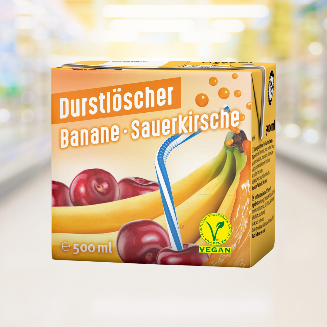 Durstlöscher Kersen-Banaan 500ml – fruitige dorstlesser met kers en banaan smaak – Nightshop Roermond.