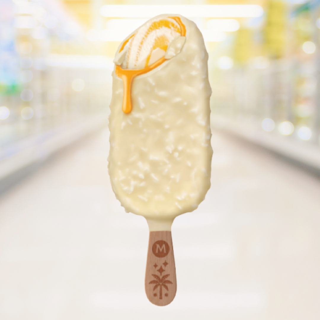 Magnum Double Sunlover – tropisch roomijs met mango en passievrucht, omhuld met chocolade – Nightshop Roermond.