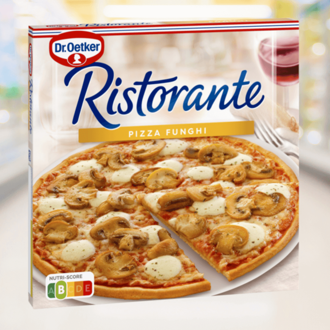 Dr. Oetker Ristorante Pizza Funghi – diepvriespizza met champignons en kaas – Nightshop Roermond.