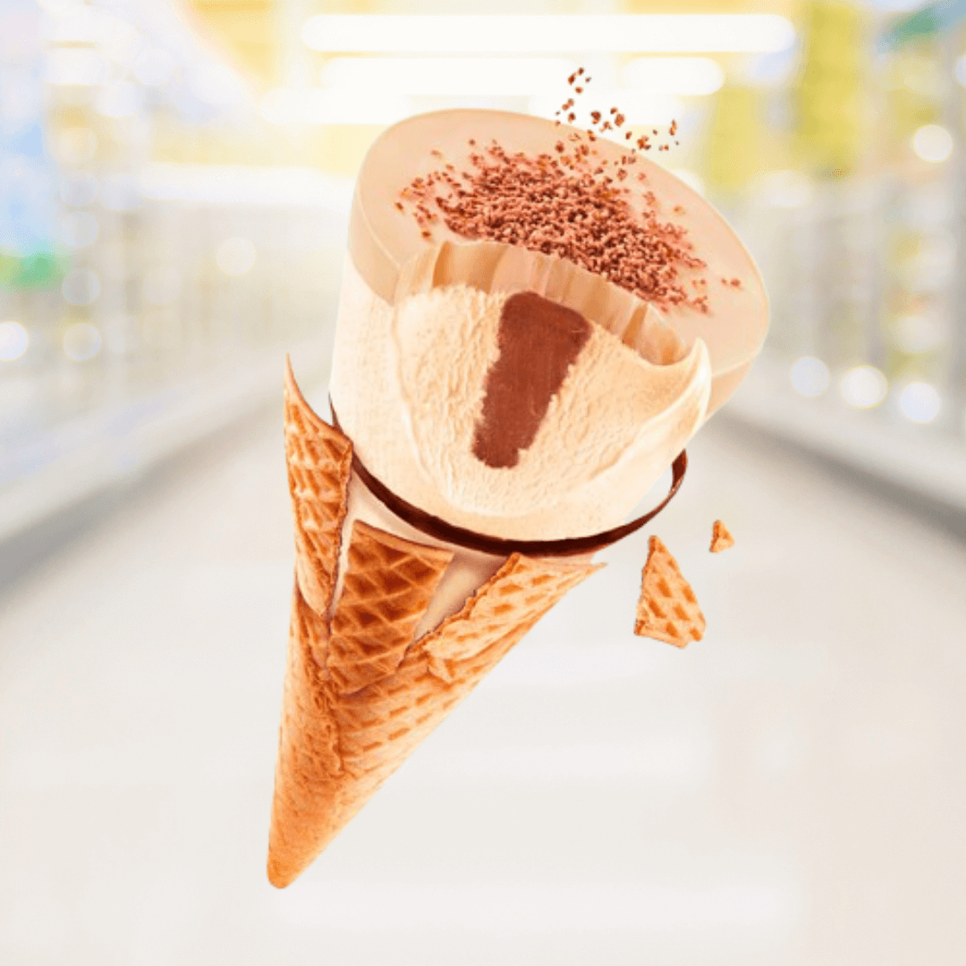 Kinder Bueno White Ice Cream – ijs geïnspireerd op Kinder Bueno White, met hazelnootcrème – Nightshop Roermond.