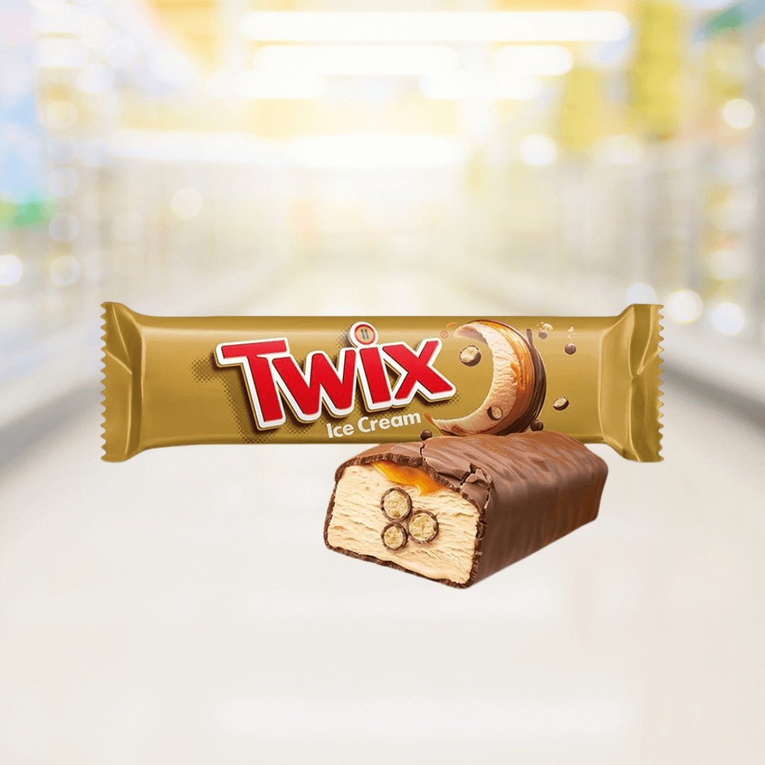 Twix Ice Cream – ijs met karamel en koek, omhuld met melkchocolade – Nightshop Roermond.