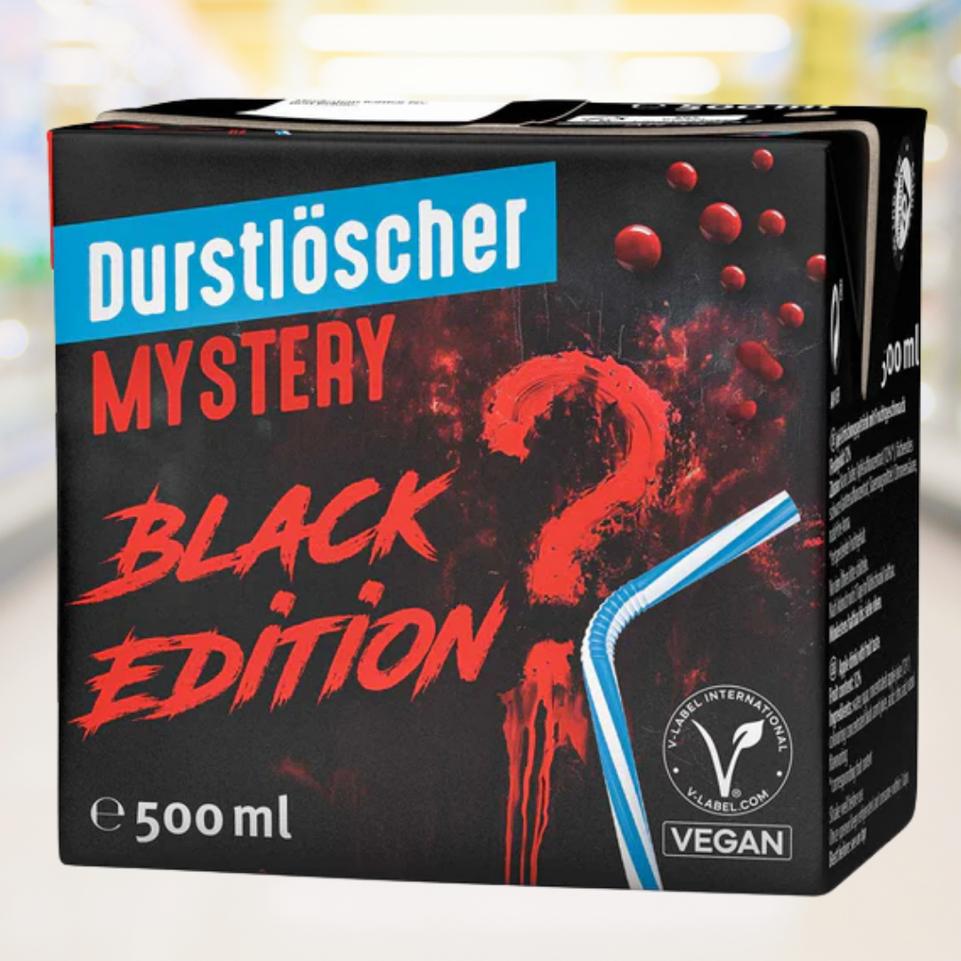 Durstlöscher Mystery Black Edition 500ml – suikervrije fruitdrank met mysterieuze smaak – Nightshop Roermond