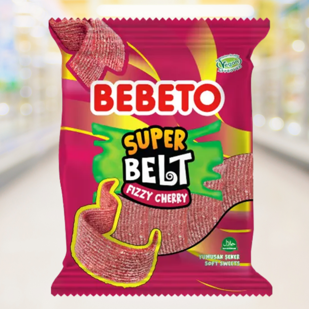 Bebeto Super Belts Fizzy Cherry Halal