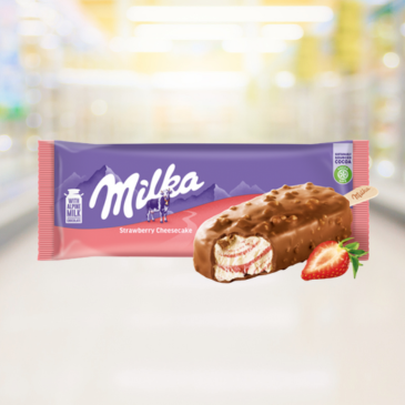 Milka Strawberry Cheesecake IJs