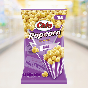 Chio Popcorn Zoet– zoete, knapperige popcorn zak – Nightshop Roermond.