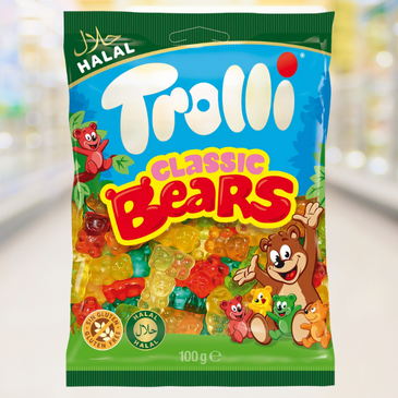 Trolli Classic Bears HALAL – zachte gummy beertjes, halal snoep – Nightshop Roermond.