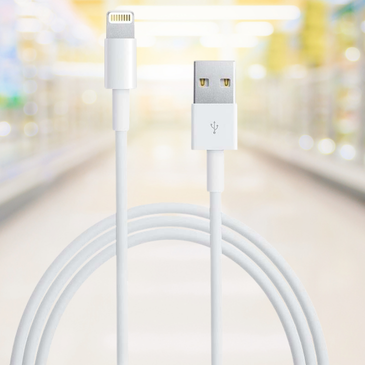 Lightning naar USB oplader – snel en compatibel met iPhone en iPad – Nightshop Roermond.