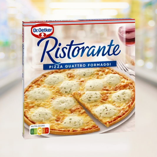 Dr. Oetker Ristorante Quattro Formaggi – pizza met vier kazen, diepvries – Nightshop Roermond.