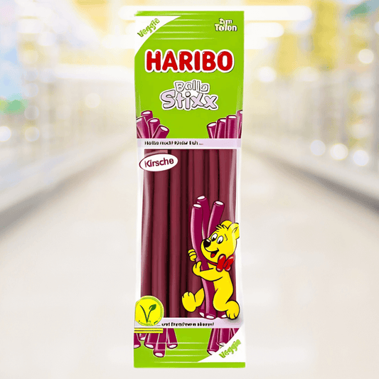 Haribo BalaStixx Kersen – zachte snoepsticks met zoete kersensmaak – Nightshop Roermond.