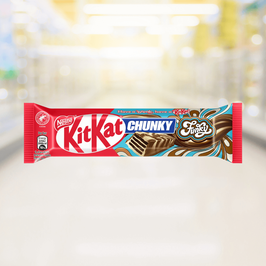 KitKat Chunky Funky – dikke KitKat reep met krokante wafellaag en unieke smakenmix – Nightshop Roermond.
