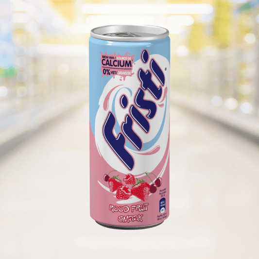 Fristi 250ml  – romige yoghurtdrank met framboos, aardbei en kersensmaak – Nightshop Roermond.